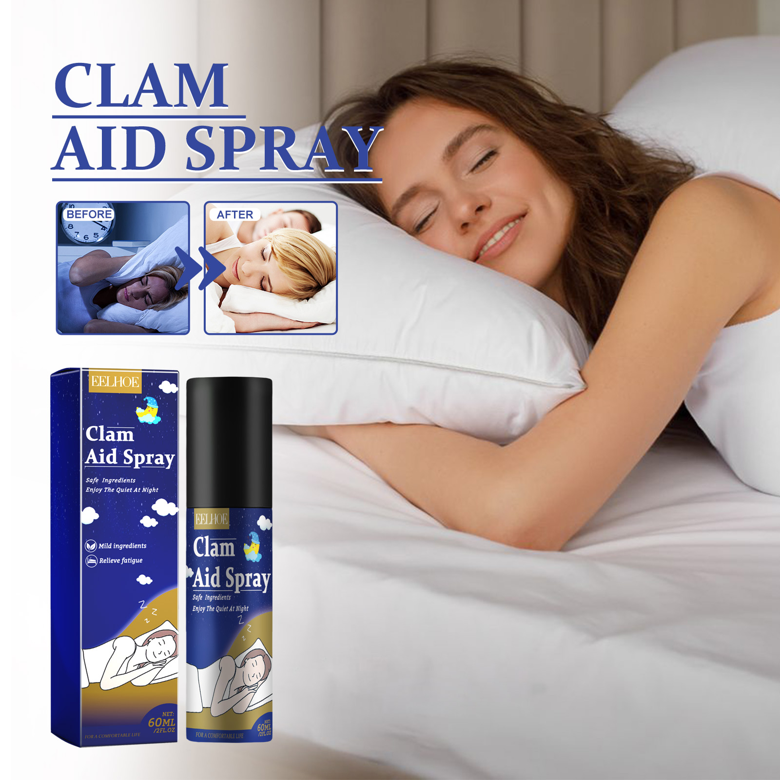 Lavender Pillow Spray - EELHOE Лавандовый спрей для сна, головная