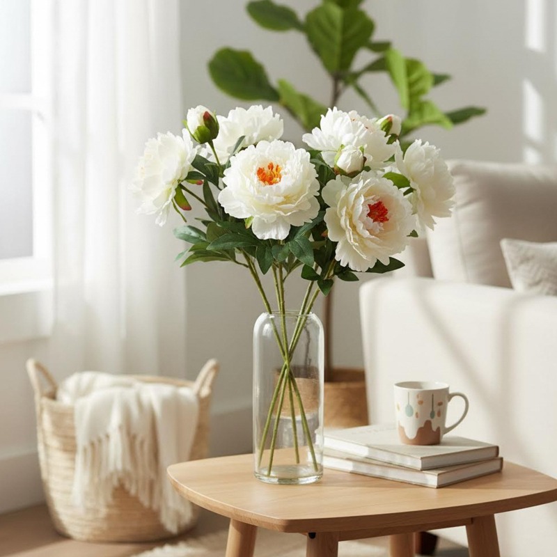 4 искусственных пионы, 2 голов – обзор и цена Home Fragrance Edg